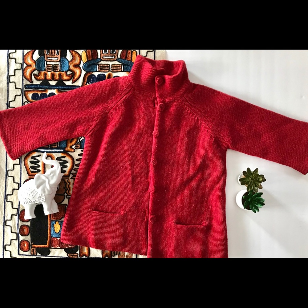 Paul & Joe Sister Knit Red Peacoat Jacket 2 Merino